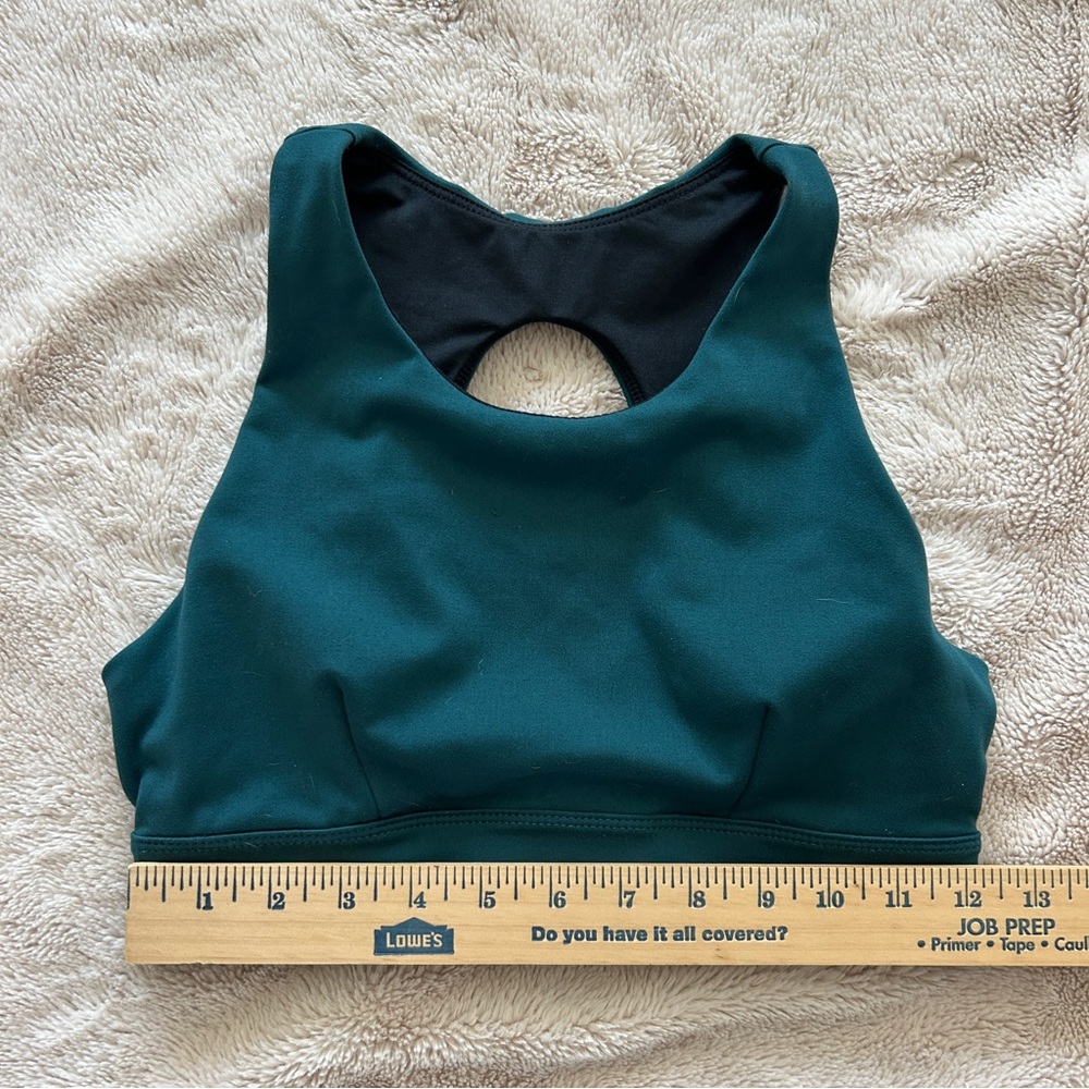 Zella Exhale Studio Lite Sports Bra, Green Moss, Size‎ Small - Picture 3 of 8